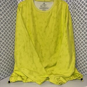 Mens Unisex Disney Neon Yellow Mickey Pullover Jacket Windbreaker 2XL EUC